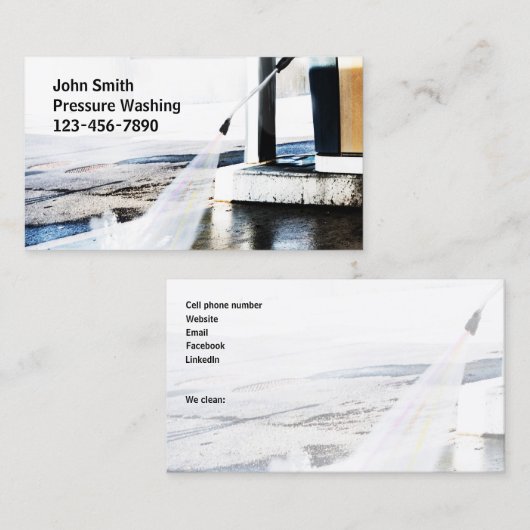 お客様と接続する圧力洗浄 名刺