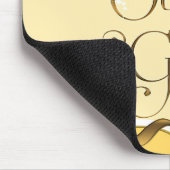 お客様になろう！イエローゴールドの赤いバラ マウスパッド (コーナー)