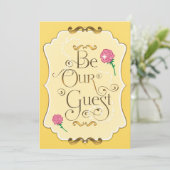 お客様になろう ピンクのバラ エレガントなイベントパーティー 招待状 (スタンド正面)