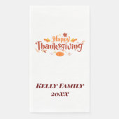 お客様に合わせた感謝祭のお茶タオル (正面)