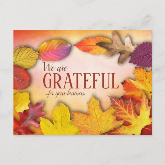 お客様に合わせた感謝祭のポストカードを活用したビジネス戦略 ポストカード (正面)