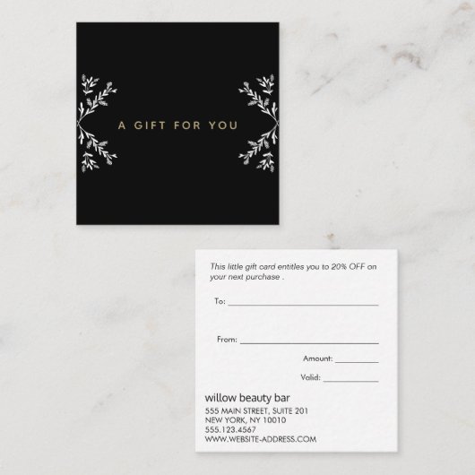 お客様に対する白黒評価 割引カード (正面/裏面)