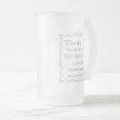 お客様に対する結婚感謝の気持ち フロストグラスビールジョッキ (正面右)