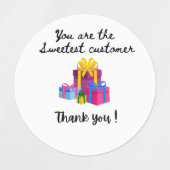 お客様に感謝のステッカー（複数） ラベル (デザイン2)