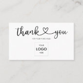 お客様に感謝のハートガーリーソーシャルメディア 名刺 (正面)