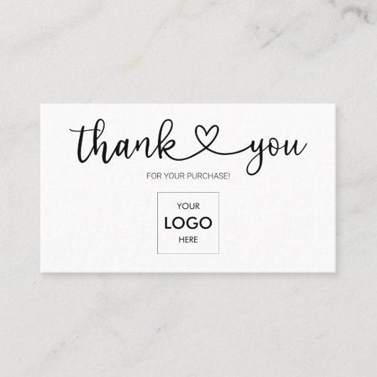 お客様に感謝のハートガーリーソーシャルメディア 名刺 (正面)