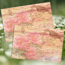 お客様に感謝のバラと鳥 薄葉紙