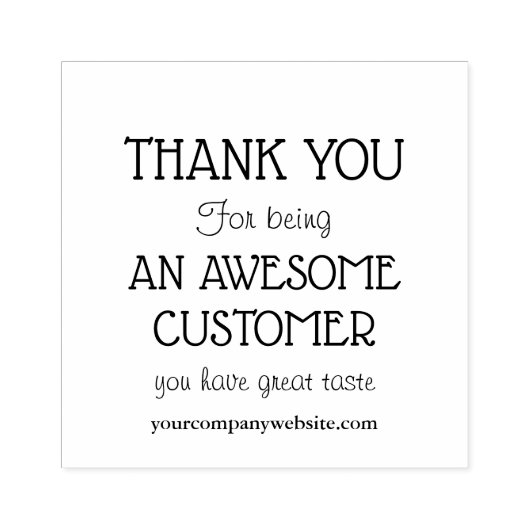 お客様に感謝のメッセージ ラバースタンプ (インプリント)