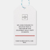 お客様に感謝の会社のロゴビジネスクリスマス ギフトタグ (裏面)