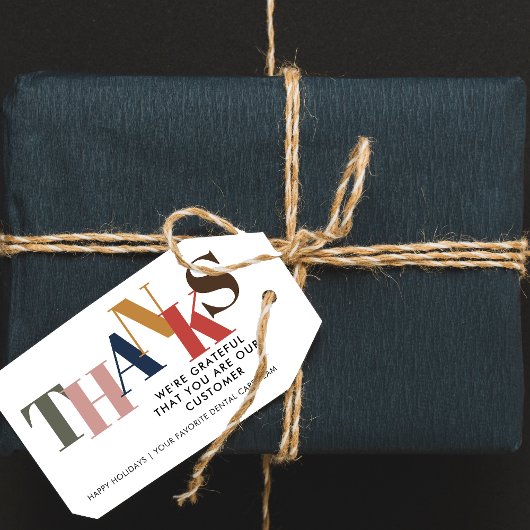お客様に感謝の会社のロゴビジネスクリスマス ギフトタグ
