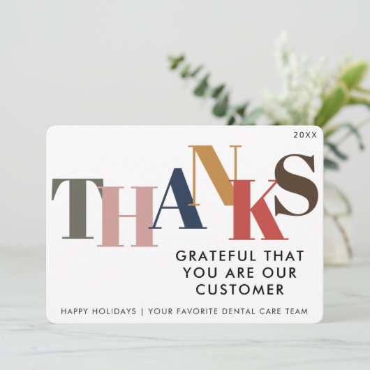 お客様に感謝の会社のロゴビジネスクリスマス シーズンカード (スタンド正面)