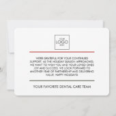 お客様に感謝の会社のロゴビジネスクリスマス シーズンカード (裏面)