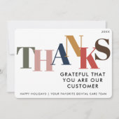 お客様に感謝の会社のロゴビジネスクリスマス シーズンカード (正面)