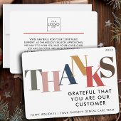 お客様に感謝の会社のロゴビジネスクリスマス シーズンカード