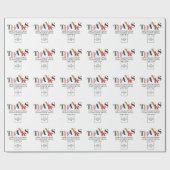 お客様に感謝の会社のロゴビジネスクリスマス ラッピングペーパー (フラット)