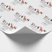 お客様に感謝の会社のロゴビジネスクリスマス ラッピングペーパー (角)