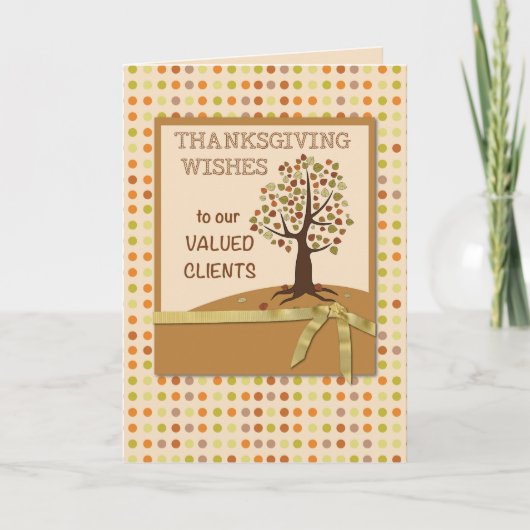 お客様に感謝の気持ちを伝えるドット&ツリー シーズンカード (正面)