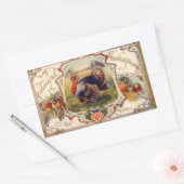 お客様に感謝の気持ちを伝えるヴィンテージ 長方形シール (封筒)