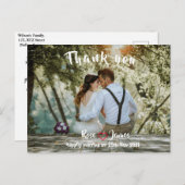 お客様に感謝の葉書結婚を送る ポストカード (正面/裏面)