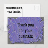 お客様に感謝を伝えるアーティスティックなデザインのポストカード ポストカード (正面/裏面)