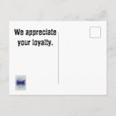 お客様に感謝を伝えるアーティスティックなデザインのポストカード ポストカード (裏面)