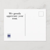 お客様に感謝を伝えるユニークなビジネスカード ポストカード (裏面)