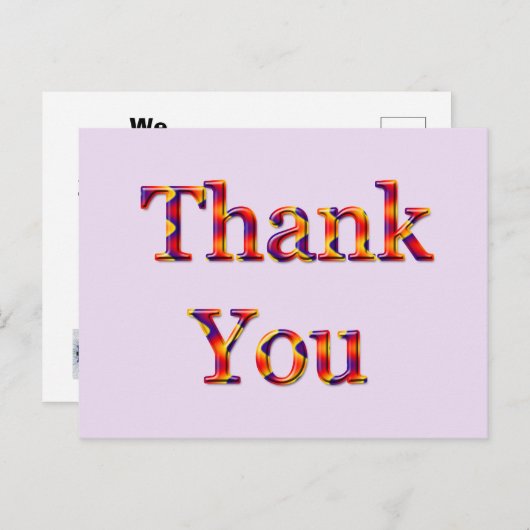 お客様に感謝を込めたカード - お客様への感謝の気持ちを表現する ポストカード (正面/裏面)