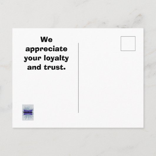 お客様に感謝を込めたカード - お客様への感謝の気持ちを表現する ポストカード (裏面)