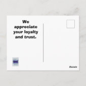 お客様に感謝を込めたカード - お客様への感謝の気持ちを表現する ポストカード (裏面)