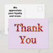 お客様に感謝を込めたカード - ビジネス感謝祭 ポストカード (正面/裏面)