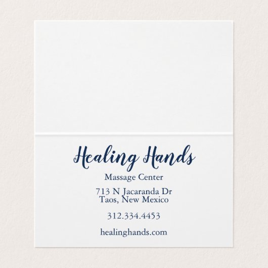 お客様に感謝パープル油絵を描 名刺 (内部フラット)