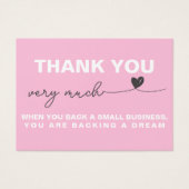 お客様に感謝ピンクのメモハート (正面)