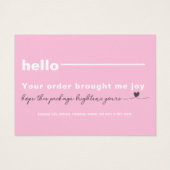 お客様に感謝ピンクのメモハート (裏面)