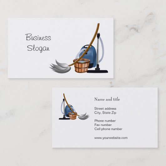お客様に接続するメイドサービスのクリーニング 名刺 (正面/裏面)