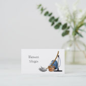 お客様に接続するメイドサービスのクリーニング 名刺 (スタンド正面)