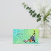 お客様に接続するメイドサービスのクリーニング 名刺 (スタンド正面)