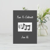 お客様に音符を「祝」に送る 招待状 (スタンド正面)