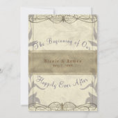 お客様に魔法を 私の魅惑のローズゴールド ヴィンテージウェディング 招待状 (裏面)