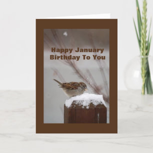 **お客様に「1月」の誕生日をお届けします**誕生日カード シーズンカード
