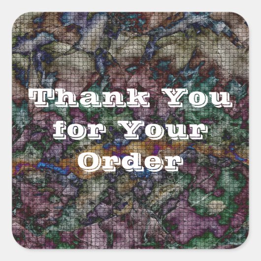 お客様のご注文についてTie-Dyeをご注文いただきありがとうございます スクエアシール (正面)