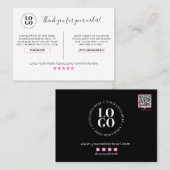 お客様のご注文割引に対し、ありがとうございます 名刺 (正面/裏面)