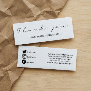 お客様のご注文、ソーシャルメディア挿入カードに感謝