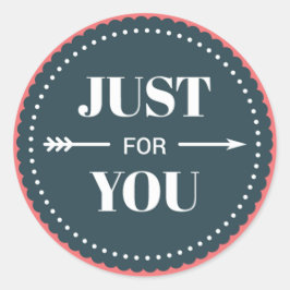 お客様のためにスキャロップバッジID1086 ラウンドシール