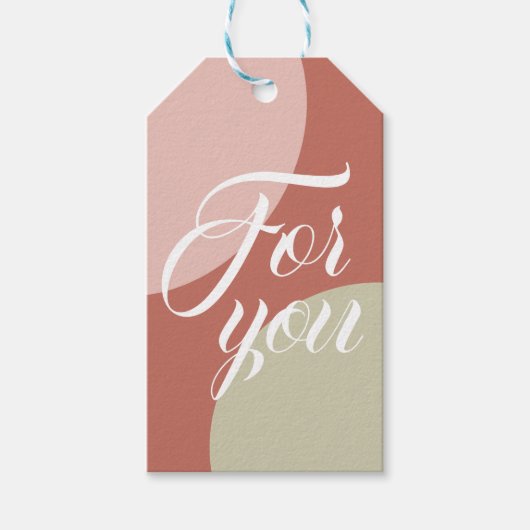 お客様のために・トレンディー抽象芸術モダンミニマリズム形状 ギフトタグ (正面)