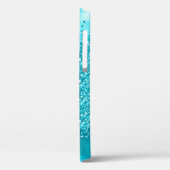 お客様のイニシャルターコイズグリッター Case-Mate iPhoneケース (裏面 / 左)