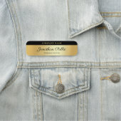 お客様のエレガント金ゴールドテンプレートタイポグラフィスクリプト 名札 (インサイチュ)