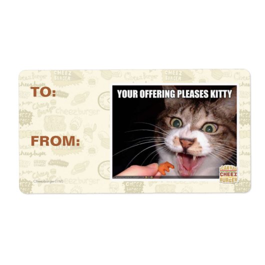 お客様のオファリング子猫 ラベル (正面)