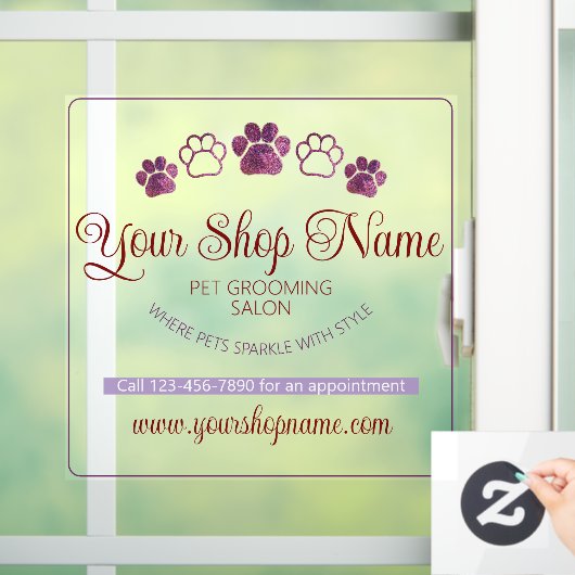 お客様のカスタムサロンショップ名ペット商店街 ウィンドウサイン (ホーム)