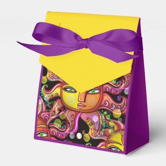 お客様のカスタムテントの特典ボックス – ギフトカードボックス フェイバーボックス (正面サイド)