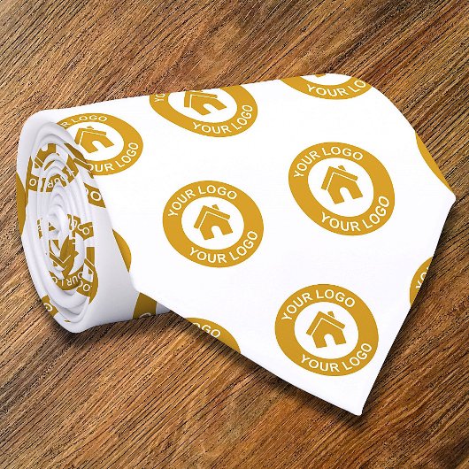 お客様のカスタムビジネスロゴのホワイトプロモーション ネクタイ